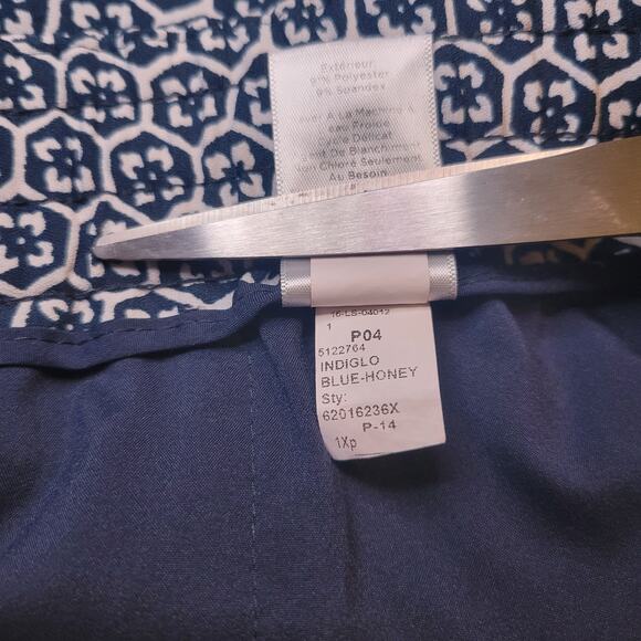 Talbots Petites Women's Blue Honey Kikkou Design Pull On Lounge Jogger Pants 1XP - Picture 7 of 8